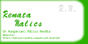 renata malics business card